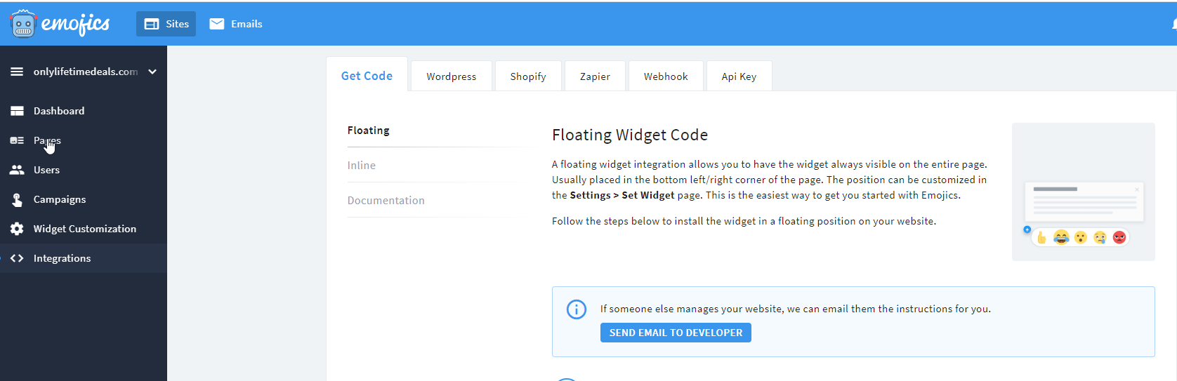 Only Lifetime Deals Lifetime Deal to Emojics Agency White Label Pro Integrations