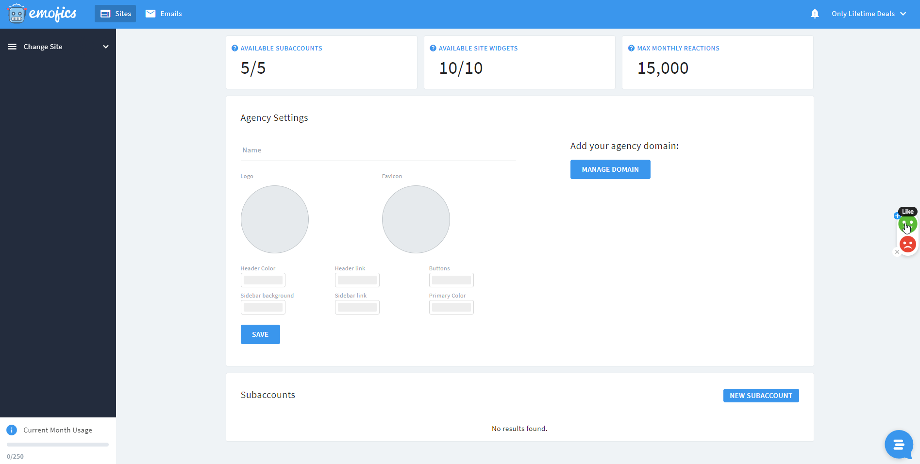 Only Lifetime Deals Lifetime Deal to Emojics Agency White Label Pro