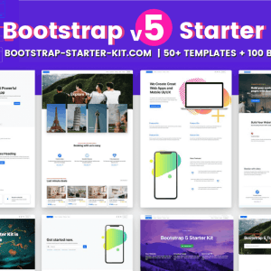 HIT1MILLION-Bootstrap v5 Starter Kit Pro: 50+ Templates and 100 Blocks  – only $17!