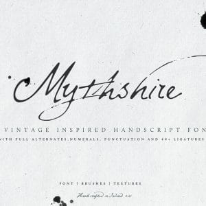 HIT1MILLION-Mythshire Vintage Script + Extras – only $5!