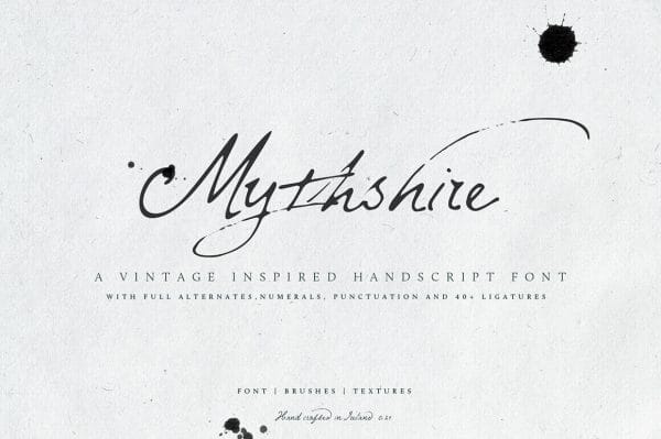 HIT1MILLION-Mythshire Vintage Script + Extras – only $5!