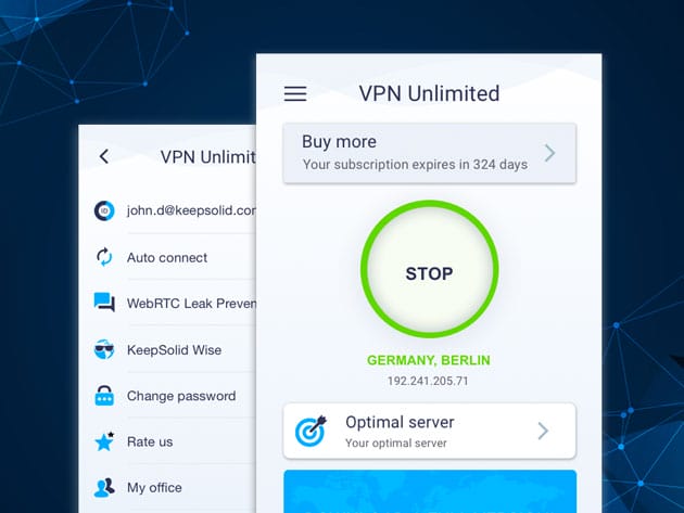 HIT1MILLION-KeepSolid VPN Unlimited: Lifetime Subscription (2-Pack) for $59