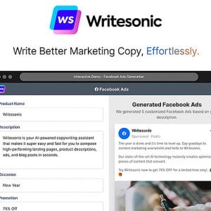 HIT1MILLION-Writesonic Starter Plan: Lifetime Subscription for $69