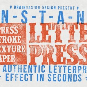 HIT1MILLION-Instant Letterpress PSD Action – only $7!