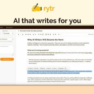 HIT1MILLION-Rytr AI Writing Tool: Lifetime Subscription + $20 Store Credit for $75