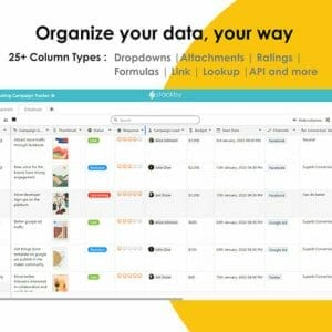 HIT1MILLION-Stackby Spreadsheet Database Personal Plan: Lifetime Subscription for $69