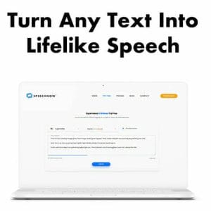 HIT1MILLION-Speechnow™ True to Life AI Text to Speech SN001: Lifetime Subscription for $29