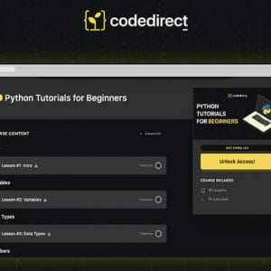 HIT1MILLION-Code Direct Python Interactive Coding: Lifetime Access for $24
