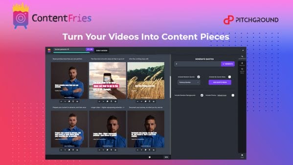 HIT1MILLION-Lifetime Deal to ContentFries: Plan F (Unlimited) for $1997
