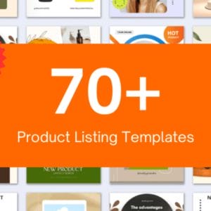 HIT1MILLION-Lifetime Deal to Ecommerce Product Listing Images Canva Templates: Plan A for $29