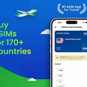 HIT1MILLION-aloSIM Mobile Data Traveler Lifetime eSim Plan: Pay $25 for $50 Credit for $24