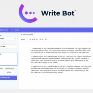 HIT1MILLION-Write Bot™ Harness the Power of AI Content Creation: Lifetime Pro Subscription for $39
