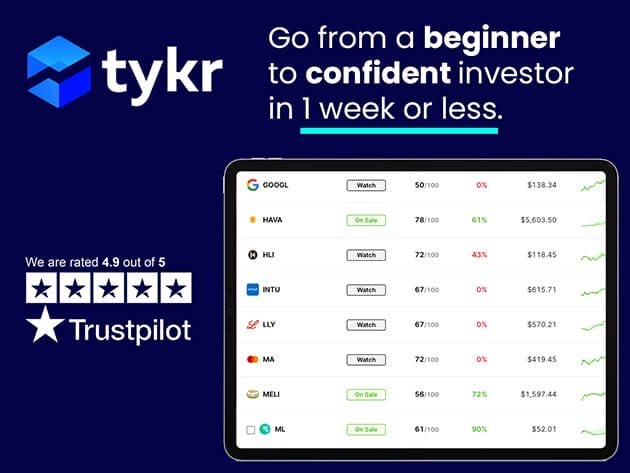 HIT1MILLION-Stock Investing for Beginners + FREE Access to Tykr Software: Lifetime Subscription for $990