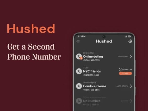 HIT1MILLION-Hushed Private Phone Line: Lifetime Virtual Number Subscription for $24