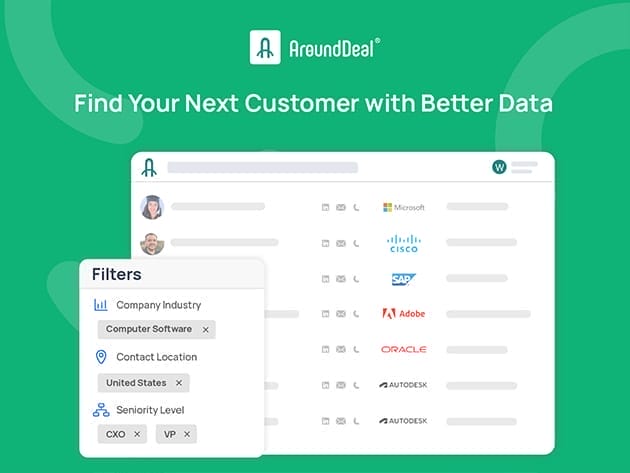 HIT1MILLION-AroundDeal Customer & B2B Outreach Tool: ​G​rowth Plan Lifetime Subscription for $49