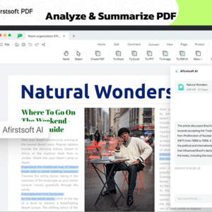 HIT1MILLION-Afirstsoft AI PDF Editor: Lifetime Subscription for $49