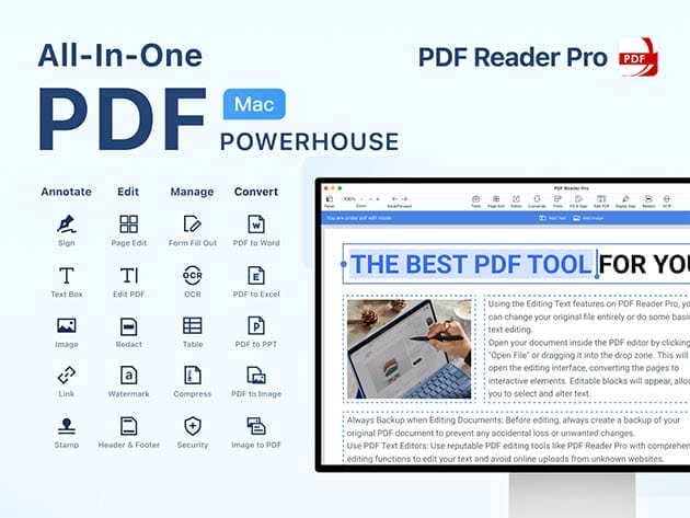 HIT1MILLION-PDF Reader Pro Permanent License: Lifetime Subscription for $60