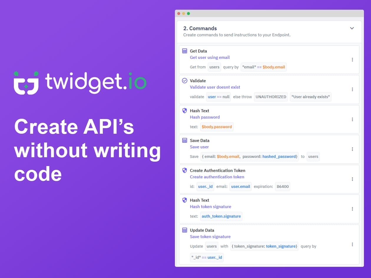 HIT1MILLION-Twidget.io No-Code API Builder: Lifetime Subscription for $49