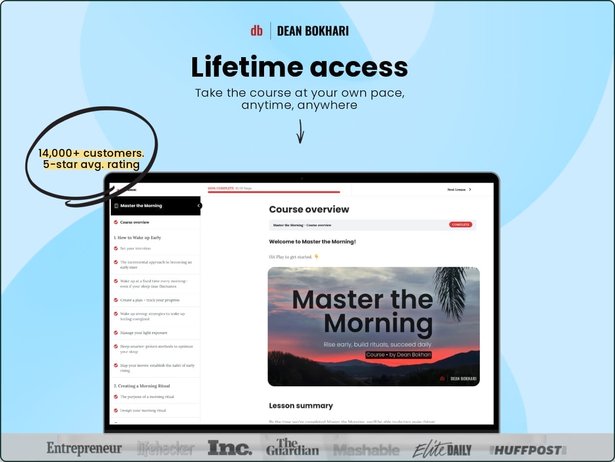 HIT1MILLION-Master the Morning Online Course: Lifetime Access for $29