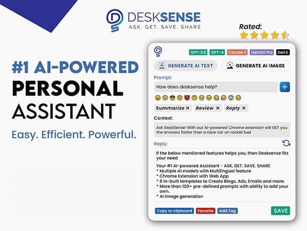 HIT1MILLION-DeskSense AI Assistant – Pro Plan: Lifetime Subscription for $98