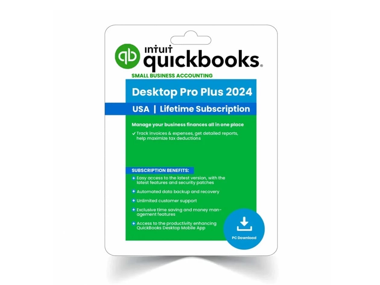 HIT1MILLION-Intuit QuickBooks Desktop Pro Plus 2024 (1 User) for Windows: Lifetime License for $249