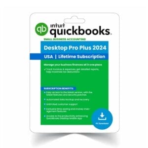 HIT1MILLION-Intuit® QuickBooks® Desktop Pro Plus 2024 (1 User) for Windows: Lifetime License for $199
