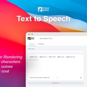 HIT1MILLION-SpeakBreez AI Voiceover Generator: Lifetime Subscription for $49