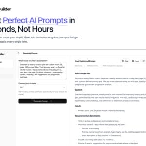 HIT1MILLION-PromptBuilder – AI Prompt Engineer: Lifetime Subscription for $39