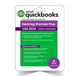 HIT1MILLION-Intuit QuickBooks Desktop Premier Plus 2024 (1 User) for Windows: Lifetime Activation for $249