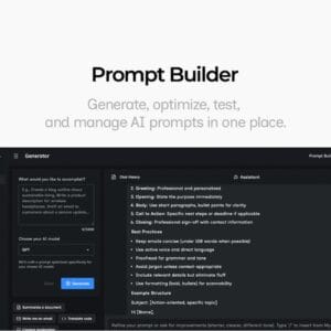 HIT1MILLION-PromptBuilder – AI Prompt Engineer: Lifetime Subscription for $31